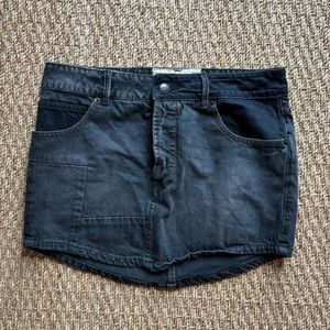 FREE PEOPLE Boho Black Jean Skirt Size 28